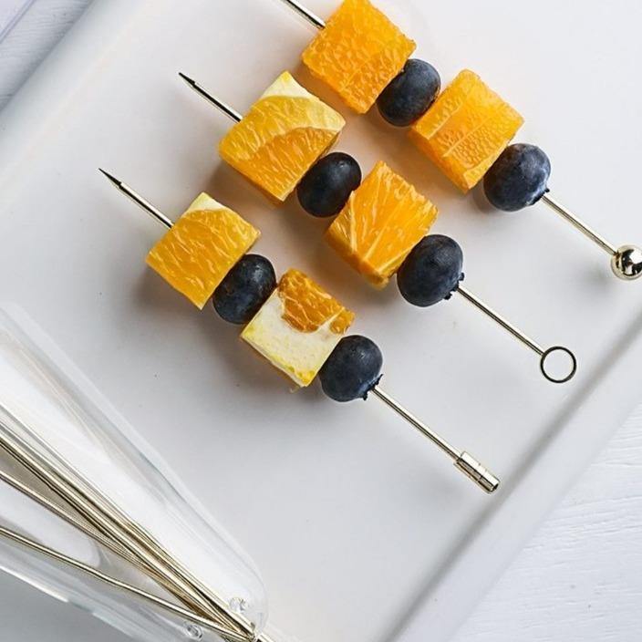 Elegant Stainless Steel Fruit Fork Jar - MaviGadget