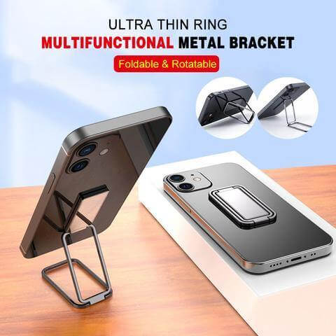 Rotatable Metal Self-Stick Phone Holder - MaviGadget