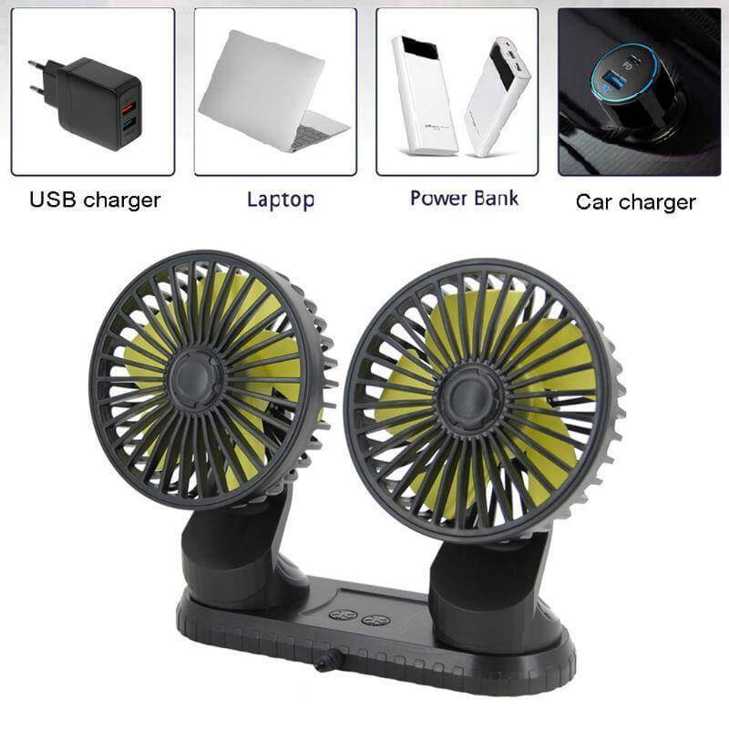 Universal Adjustable USB Dual Fan - MaviGadget