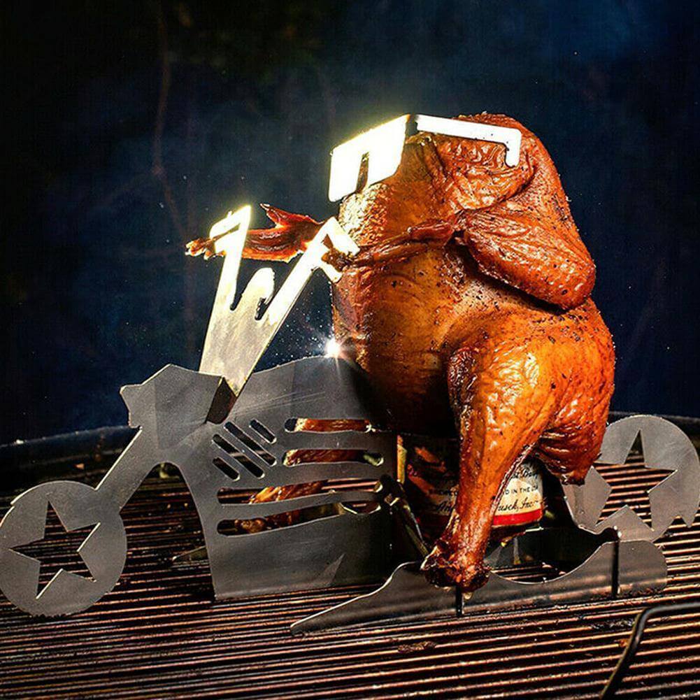 Motorcycle Chicken Grill Stand Rack - MaviGadget
