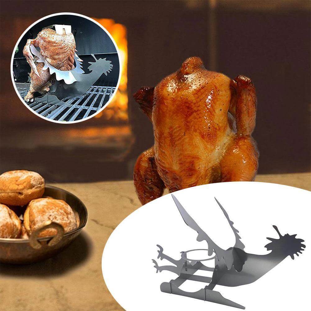 Motorcycle Chicken Grill Stand Rack - MaviGadget