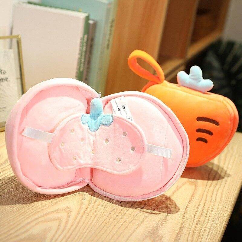 Sweet Fruits Plush Sleeping Eye Mask Bag - MaviGadget