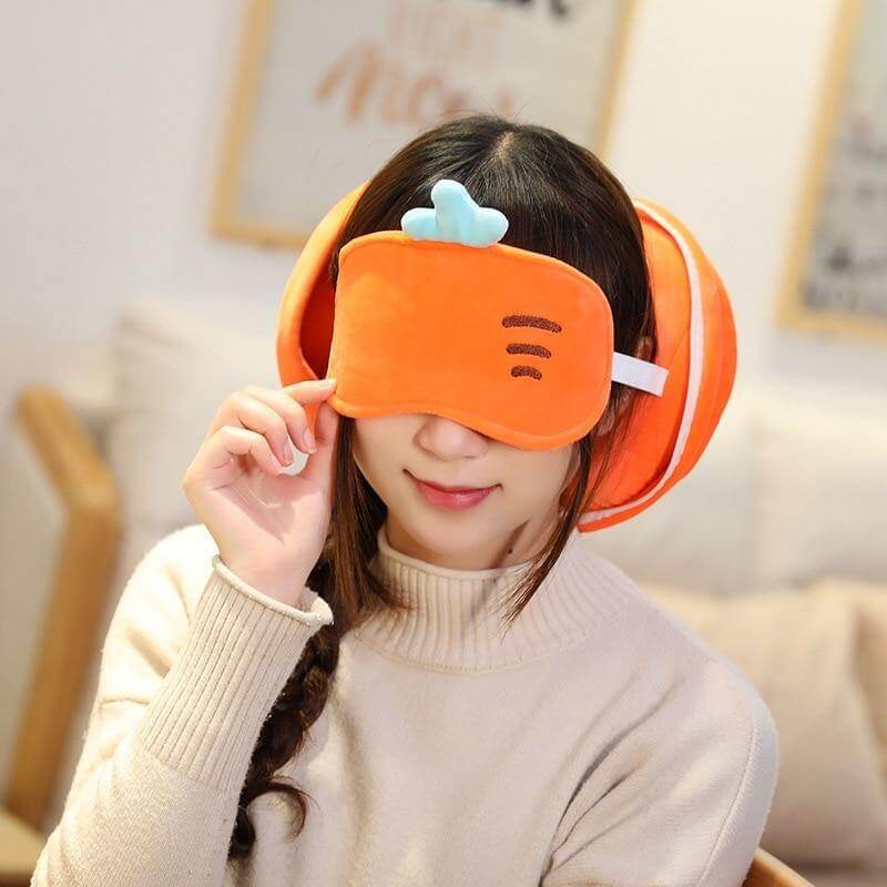 Sweet Fruits Plush Sleeping Eye Mask Bag - MaviGadget