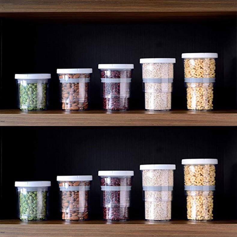 Compressible Pantry Organizer Food Jar - MaviGadget