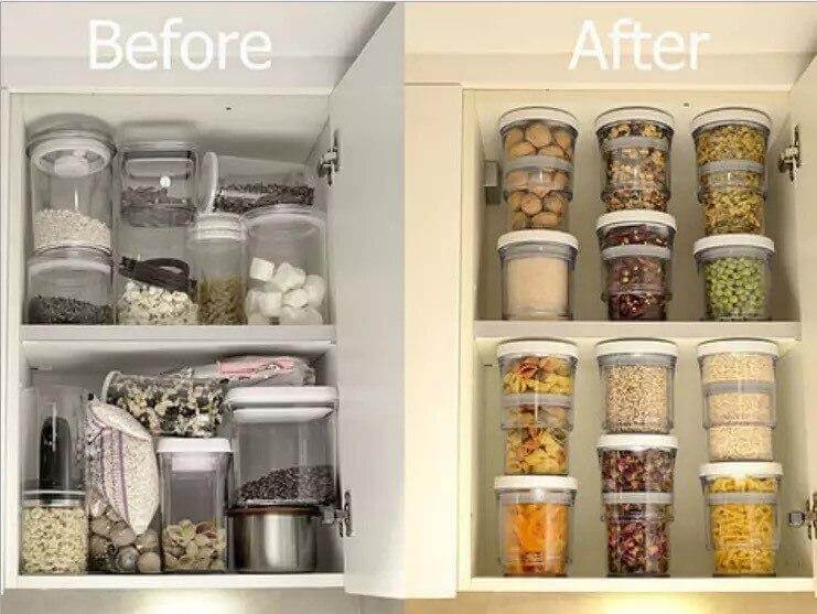 Compressible Pantry Organizer Food Jar - MaviGadget