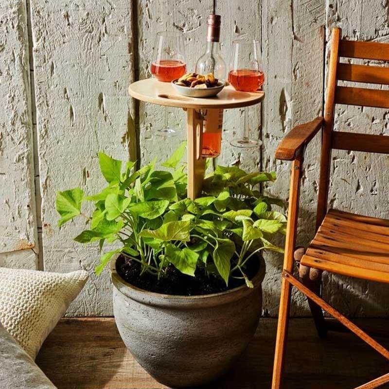 Outdoor Foldable Wood Wine Table - MaviGadget