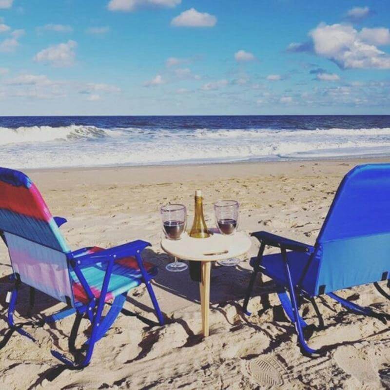 Outdoor Foldable Wood Wine Table - MaviGadget