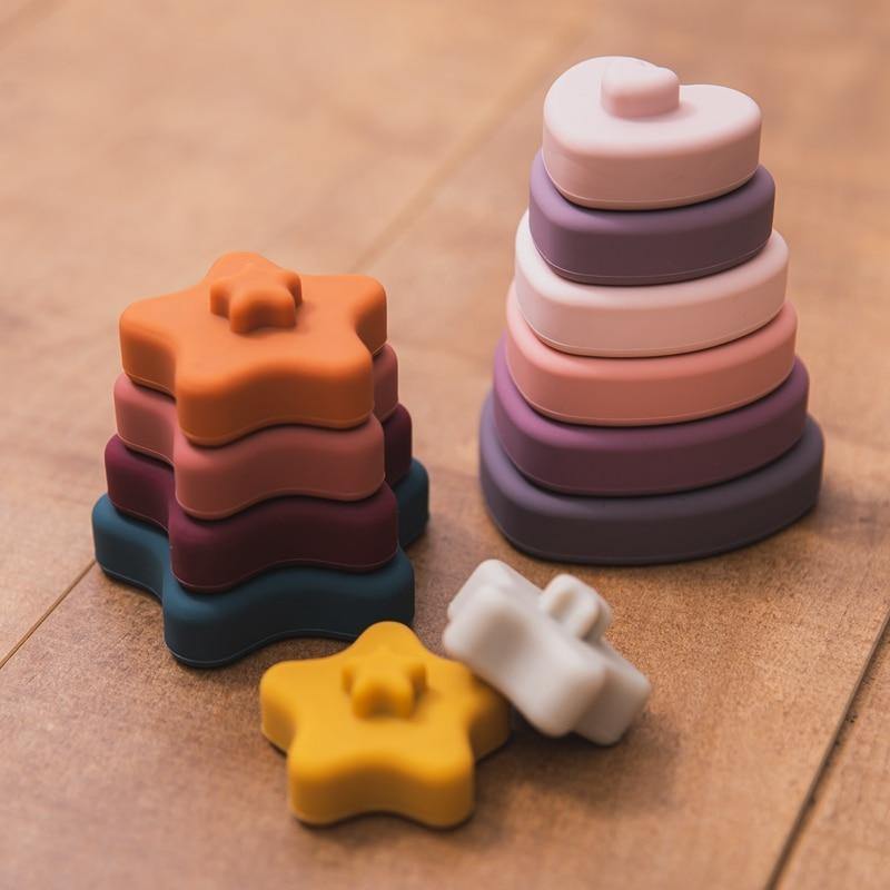 Baby Silicone Construction Stacking Smart Block Game - MaviGadget