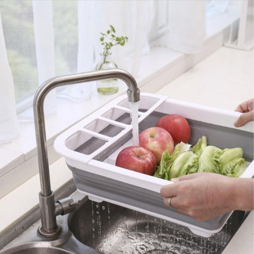 Foldable Kitchen Dish Drying Rack with Drainer - MaviGadget