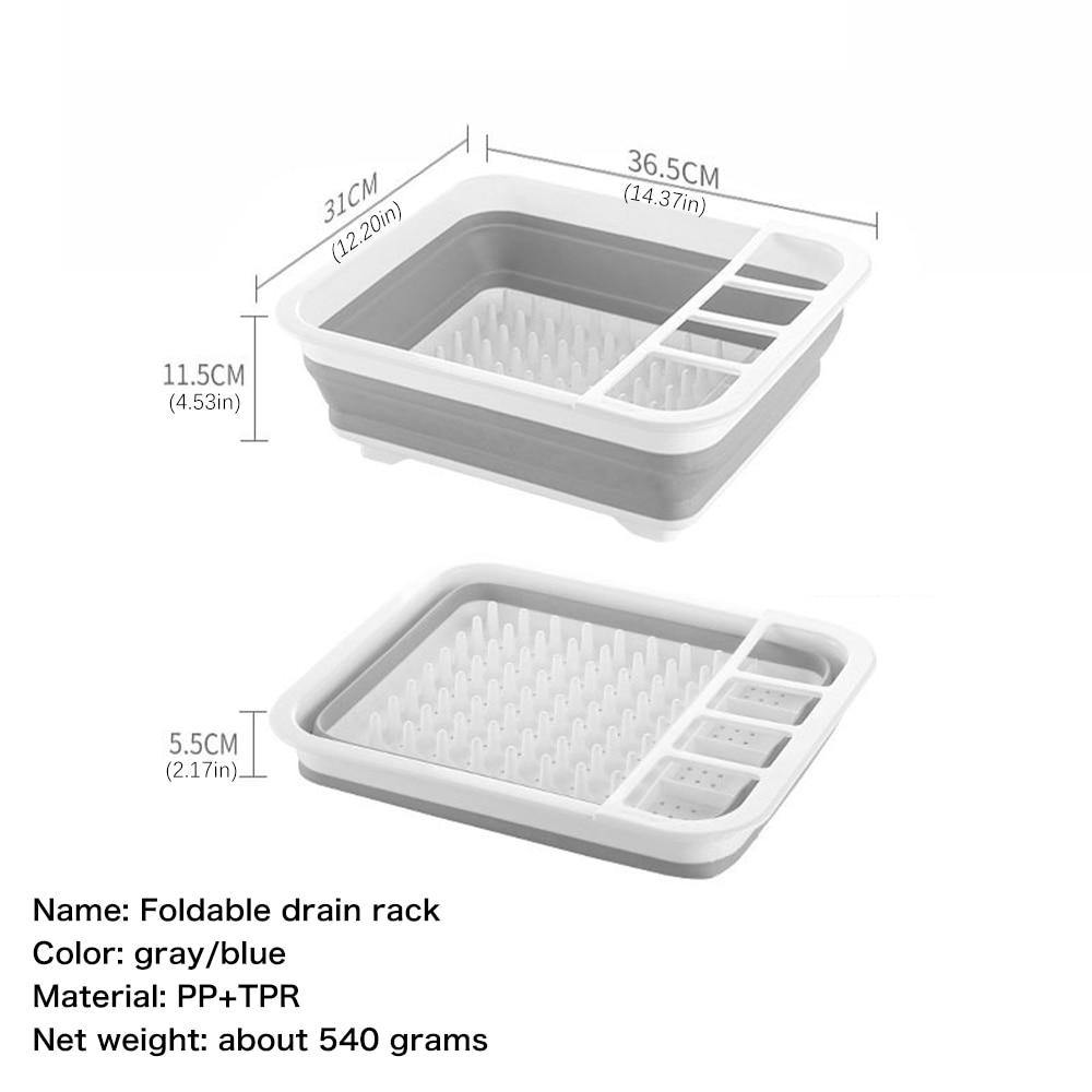 Foldable Kitchen Dish Drying Rack with Drainer - MaviGadget