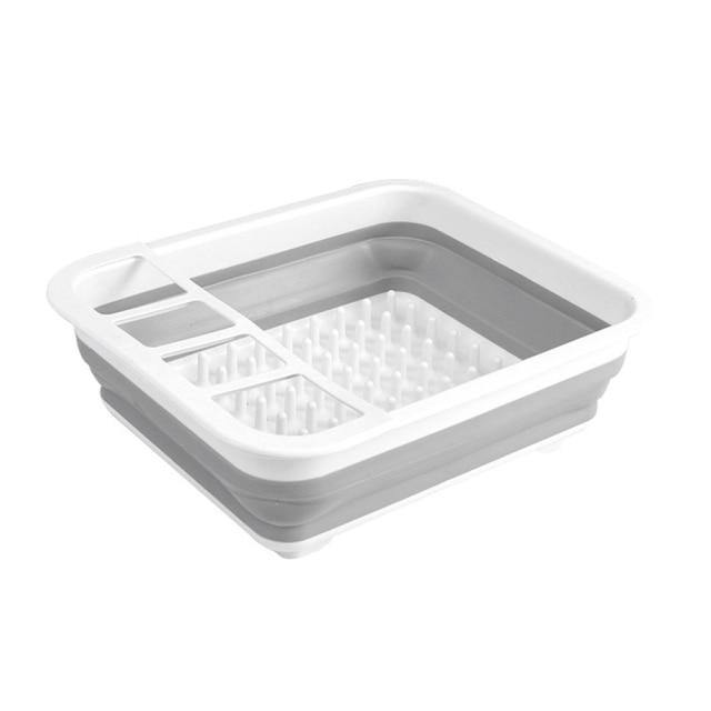 Foldable Kitchen Dish Drying Rack with Drainer - MaviGadget