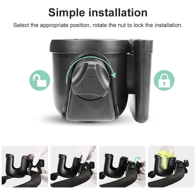 Universal Baby Stroller Parent Cup & Phone Holder - MaviGadget