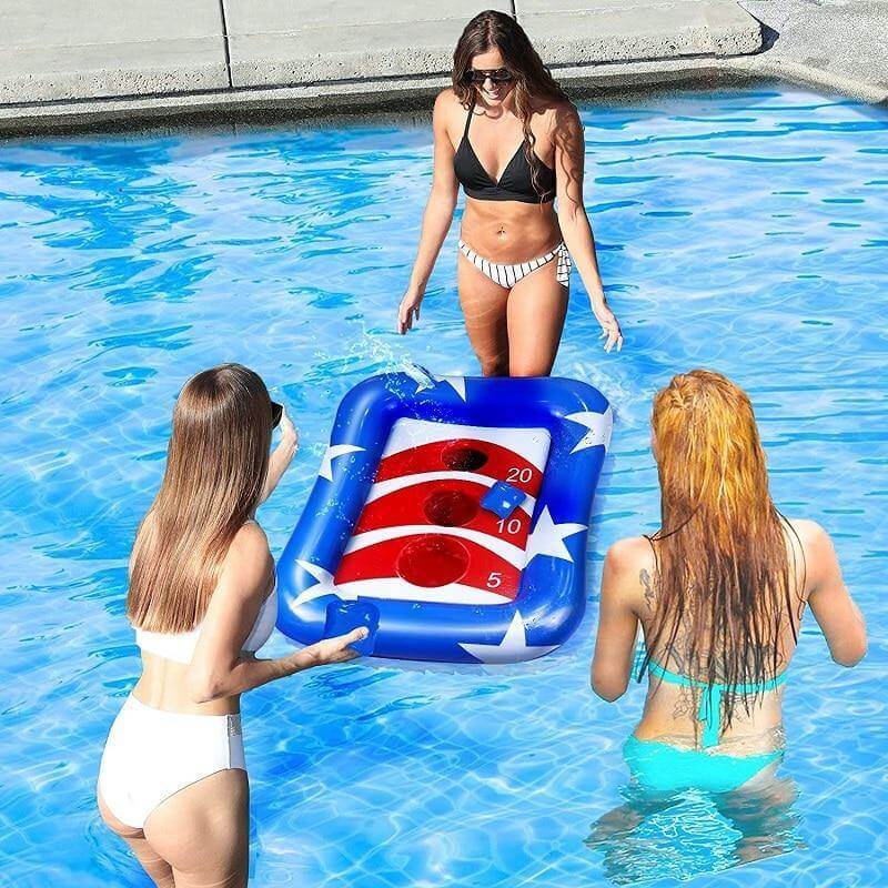 Summer Inflatable Ring Toss Pool Game - MaviGadget