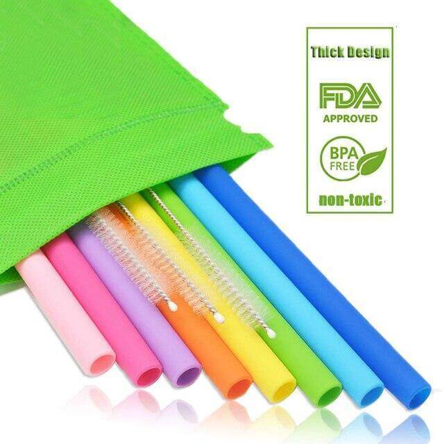 Foldable Reusable Silicone Straw - MaviGadget