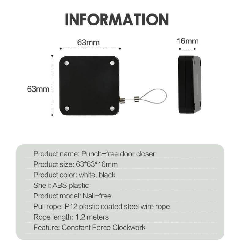 No Punch Automatic Door Closer - MaviGadget
