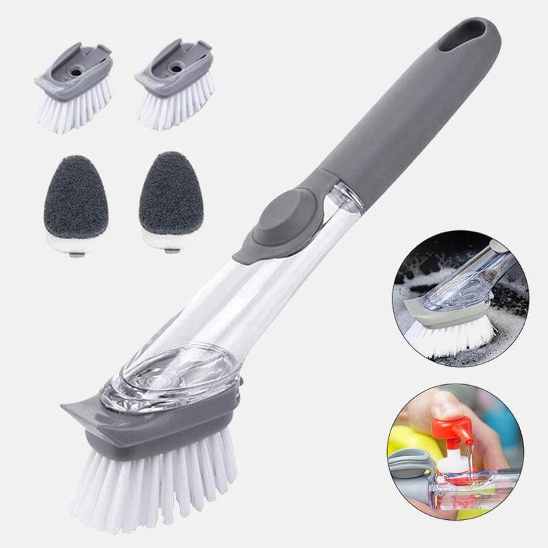 2in1 Liquid Dispenser Dish Washing Brush - MaviGadget