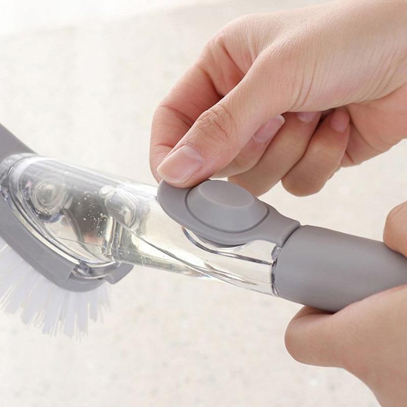 2in1 Liquid Dispenser Dish Washing Brush - MaviGadget