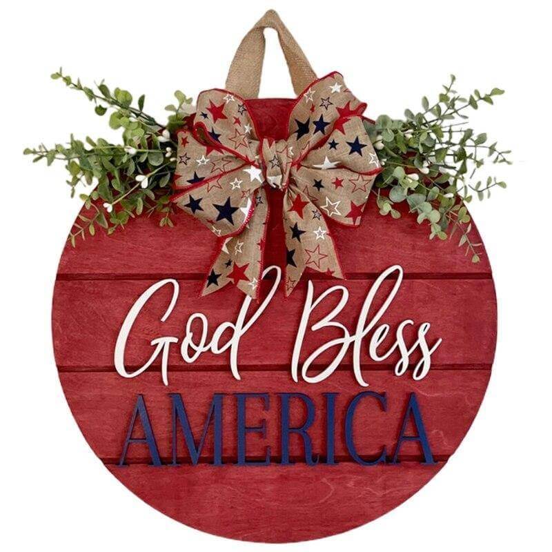 Independence Day Wooden Wall Plaque - MaviGadget
