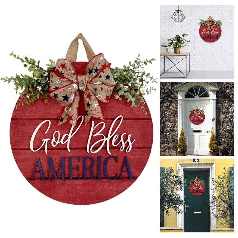 Independence Day Wooden Wall Plaque - MaviGadget