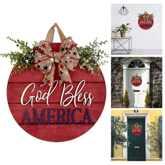 Independence Day Wooden Wall Plaque - MaviGadget