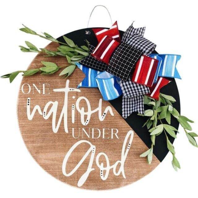 Independence Day Wooden Wall Plaque - MaviGadget