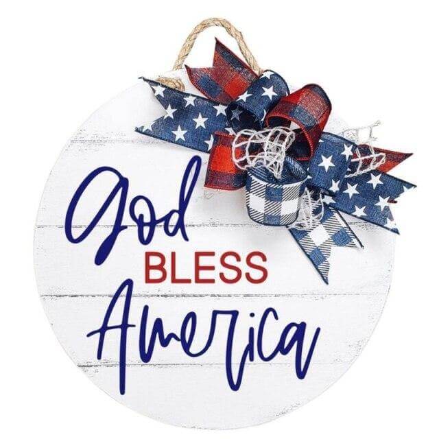 Independence Day Wooden Wall Plaque - MaviGadget