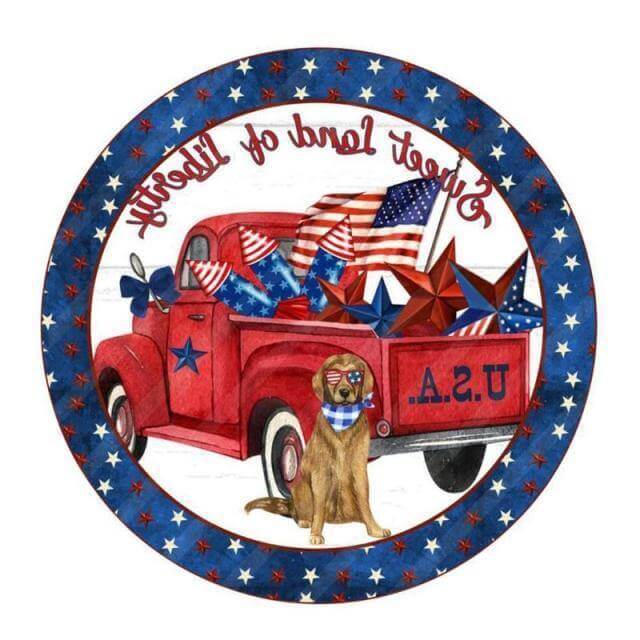 Independence Day Wooden Wall Plaque - MaviGadget