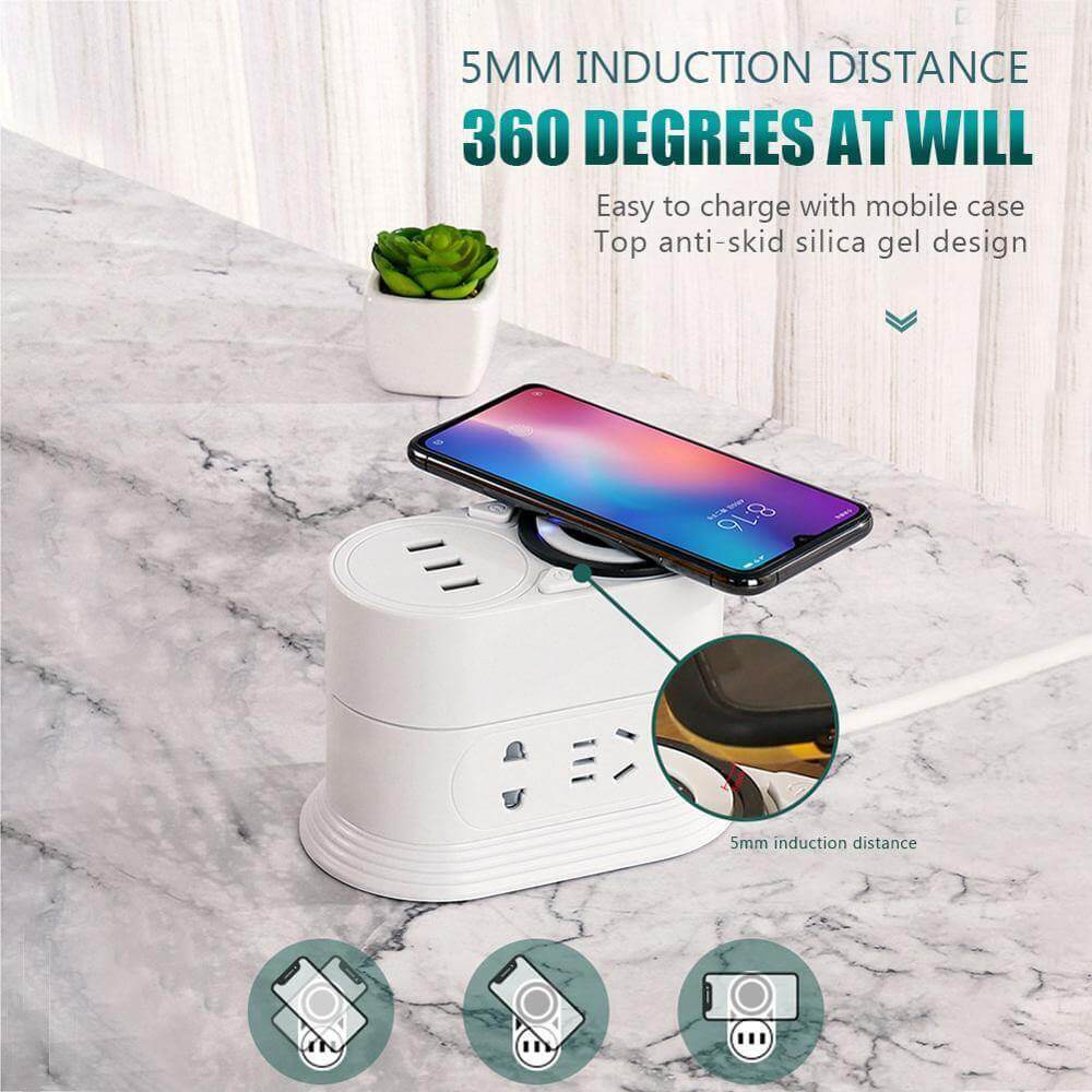 Intelligent Wireless Charging Multifunctional Socket - MaviGadget