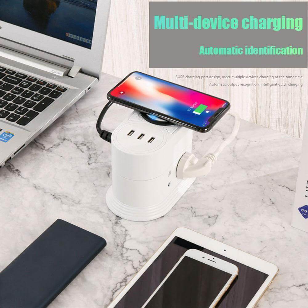 Intelligent Wireless Charging Multifunctional Socket - MaviGadget