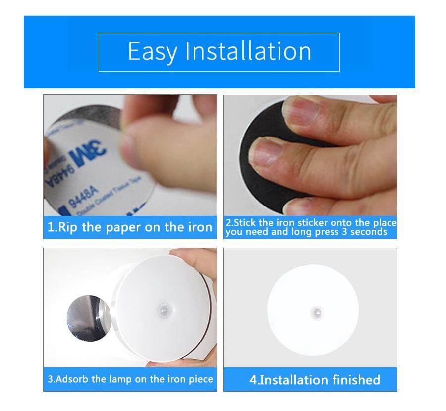 Rechargeable Motion Sensor LED USB Night Light - MaviGadget