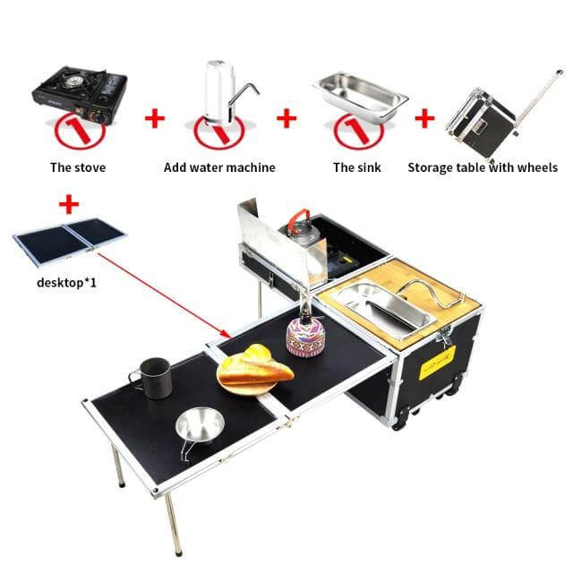 Portable Foldable Outdoor Camping Cooking Kitchen Table - MaviGadget