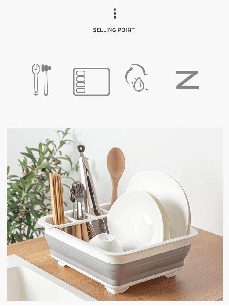 Foldable Easy Dish Drying Rack - MaviGadget