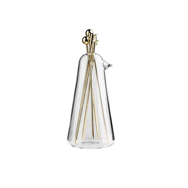 Elegant Stainless Steel Fruit Fork Jar - MaviGadget