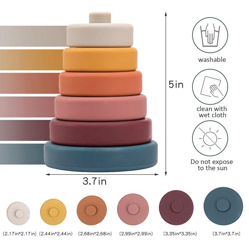 Baby Silicone Construction Stacking Smart Block Game - MaviGadget