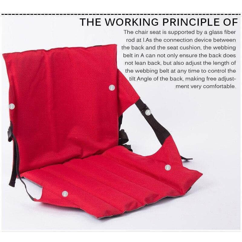 Non-Slip Foldable Seat Pad With Backrest - MaviGadget