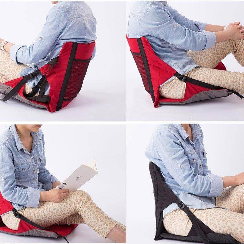 Non-Slip Foldable Seat Pad With Backrest - MaviGadget