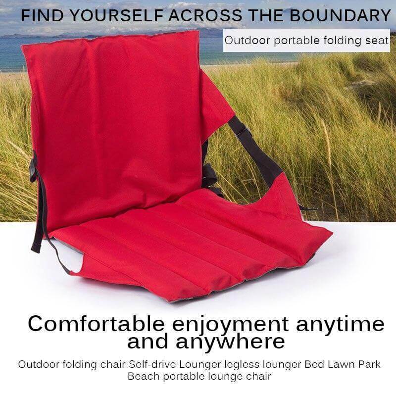 Non-Slip Foldable Seat Pad With Backrest - MaviGadget