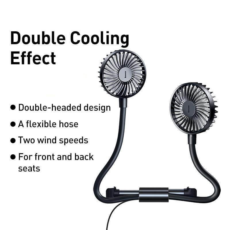360 Degree Rotating Double Car Cooling Fan - MaviGadget