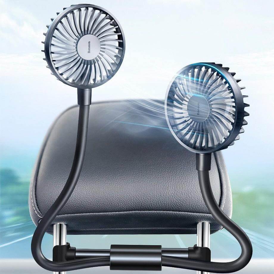360 Degree Rotating Double Car Cooling Fan - MaviGadget