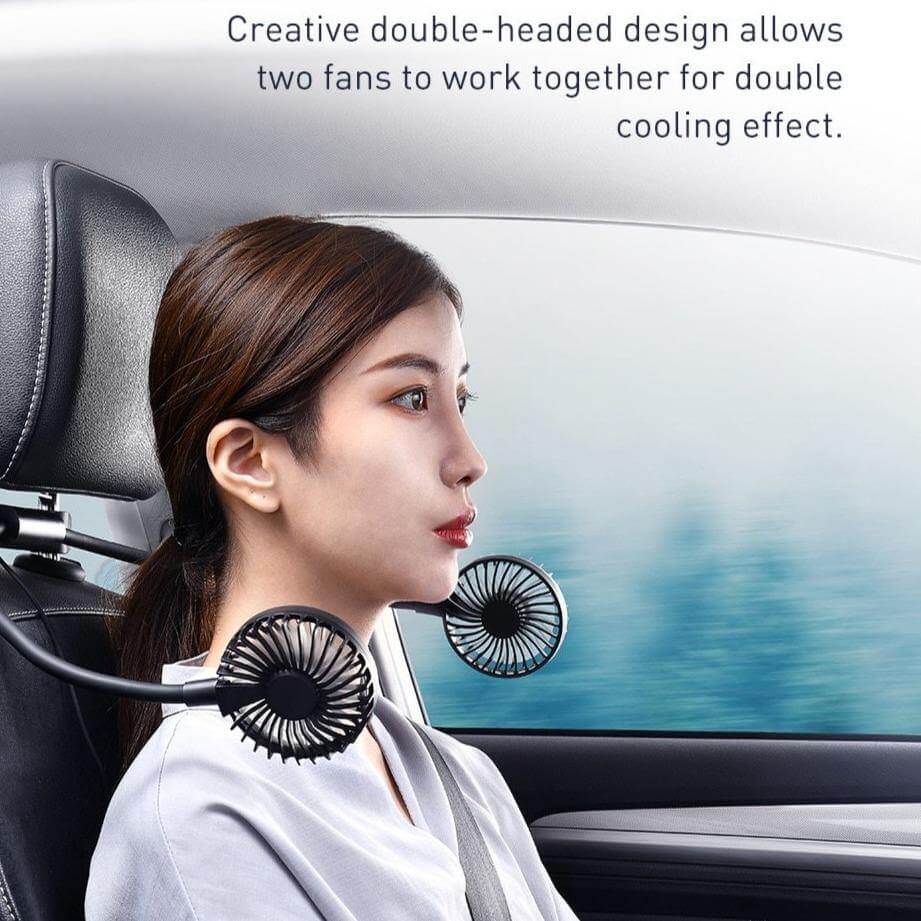 360 Degree Rotating Double Car Cooling Fan - MaviGadget