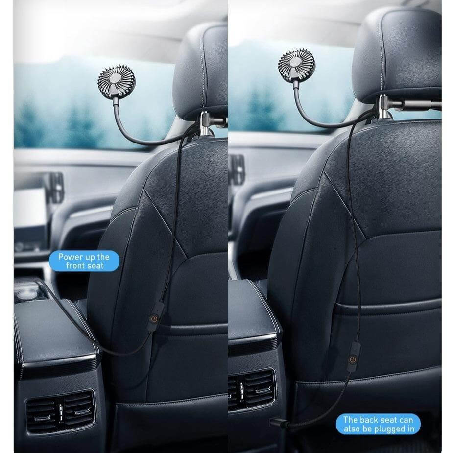 360 Degree Rotating Double Car Cooling Fan - MaviGadget
