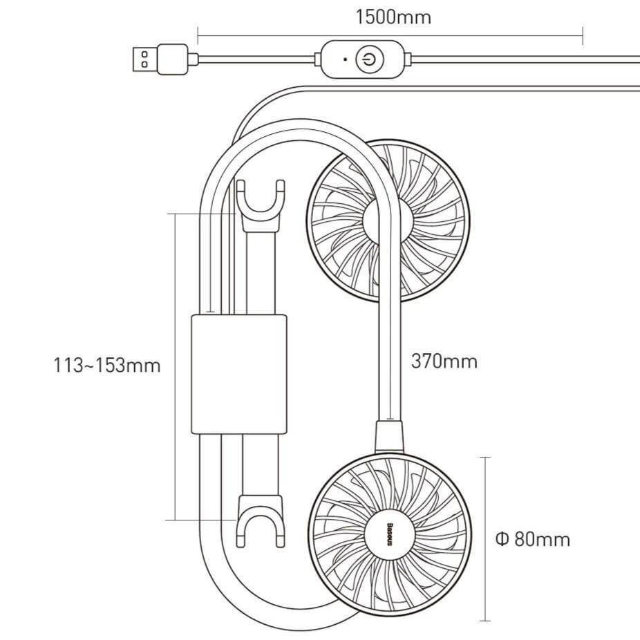 360 Degree Rotating Double Car Cooling Fan - MaviGadget