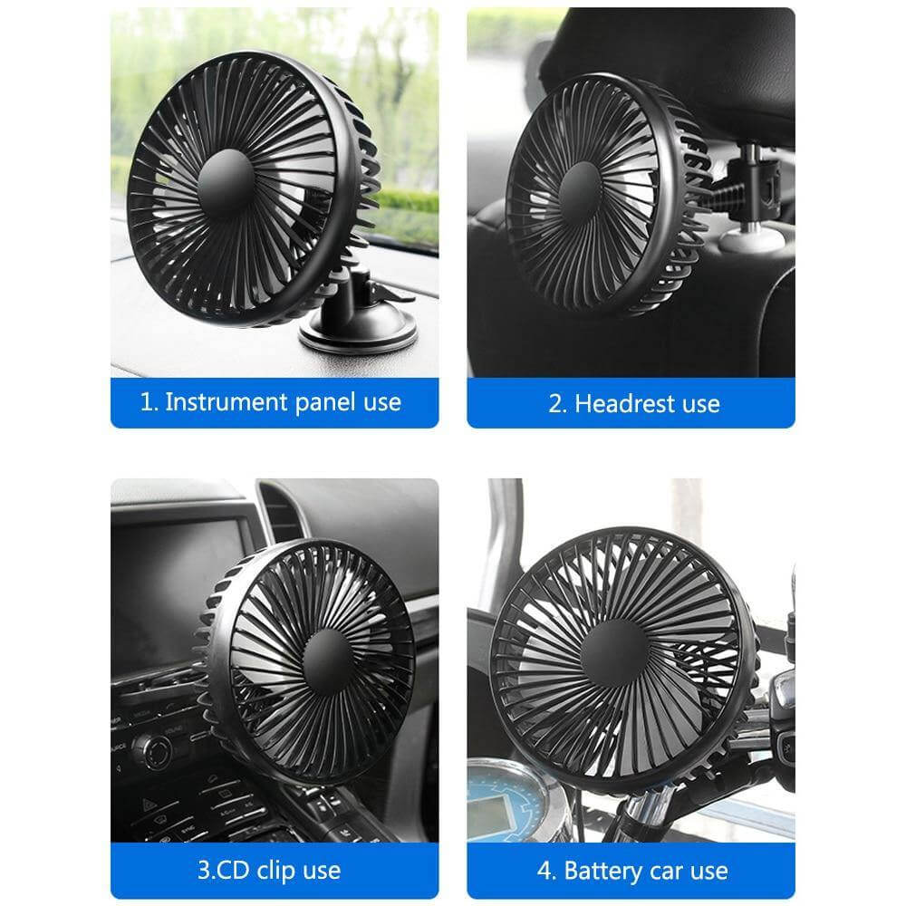 Adjustable Wind Cooling Car Fan - MaviGadget