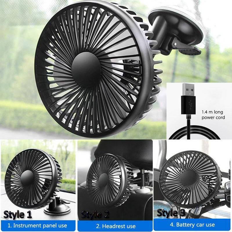 Adjustable Wind Cooling Car Fan - MaviGadget