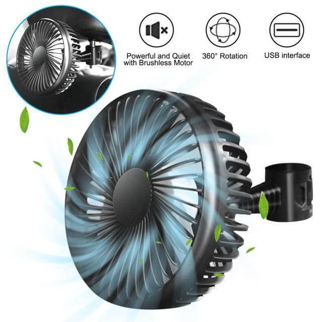 Adjustable Wind Cooling Car Fan - MaviGadget