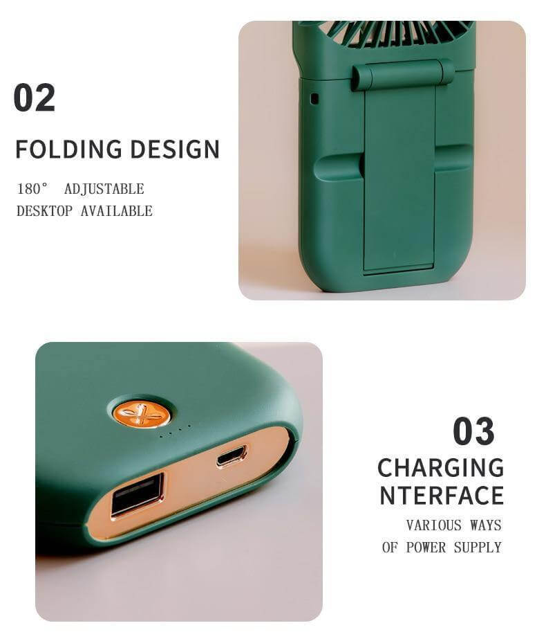 Multi-function Power Bank Neck Fan - MaviGadget