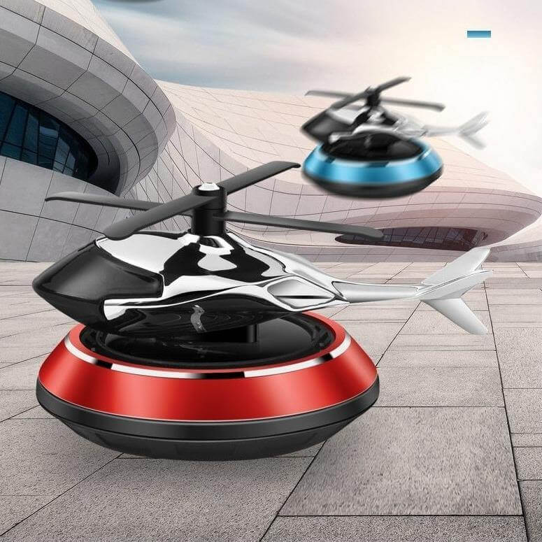 Solar Powered Rotating Helicopter Car Air Freshener - MaviGadget