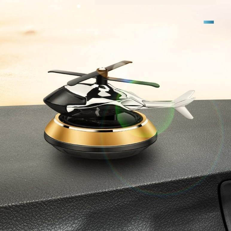 Solar Powered Rotating Helicopter Car Air Freshener - MaviGadget