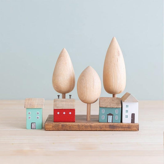 Vintage Wooden Cozy Neighborhood Forest Home Decor - MaviGadget