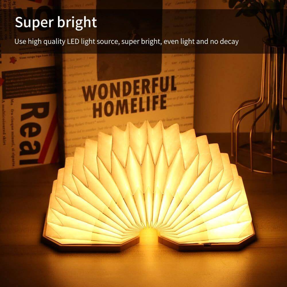 USB Rechargeable Retro Accordion Wooden LED Lamp - MaviGadget